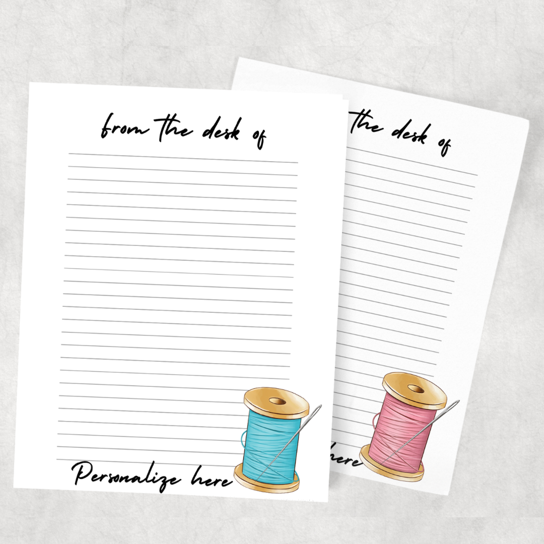 Sew Cute Personalized Notepad Duo
