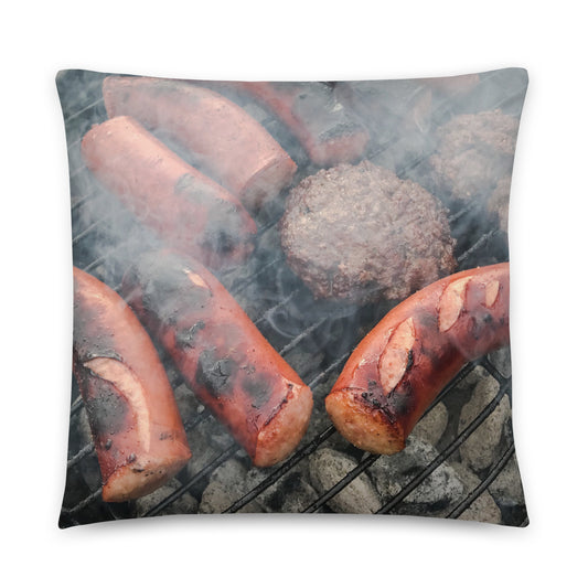 King Of The Grill Throw Pillow