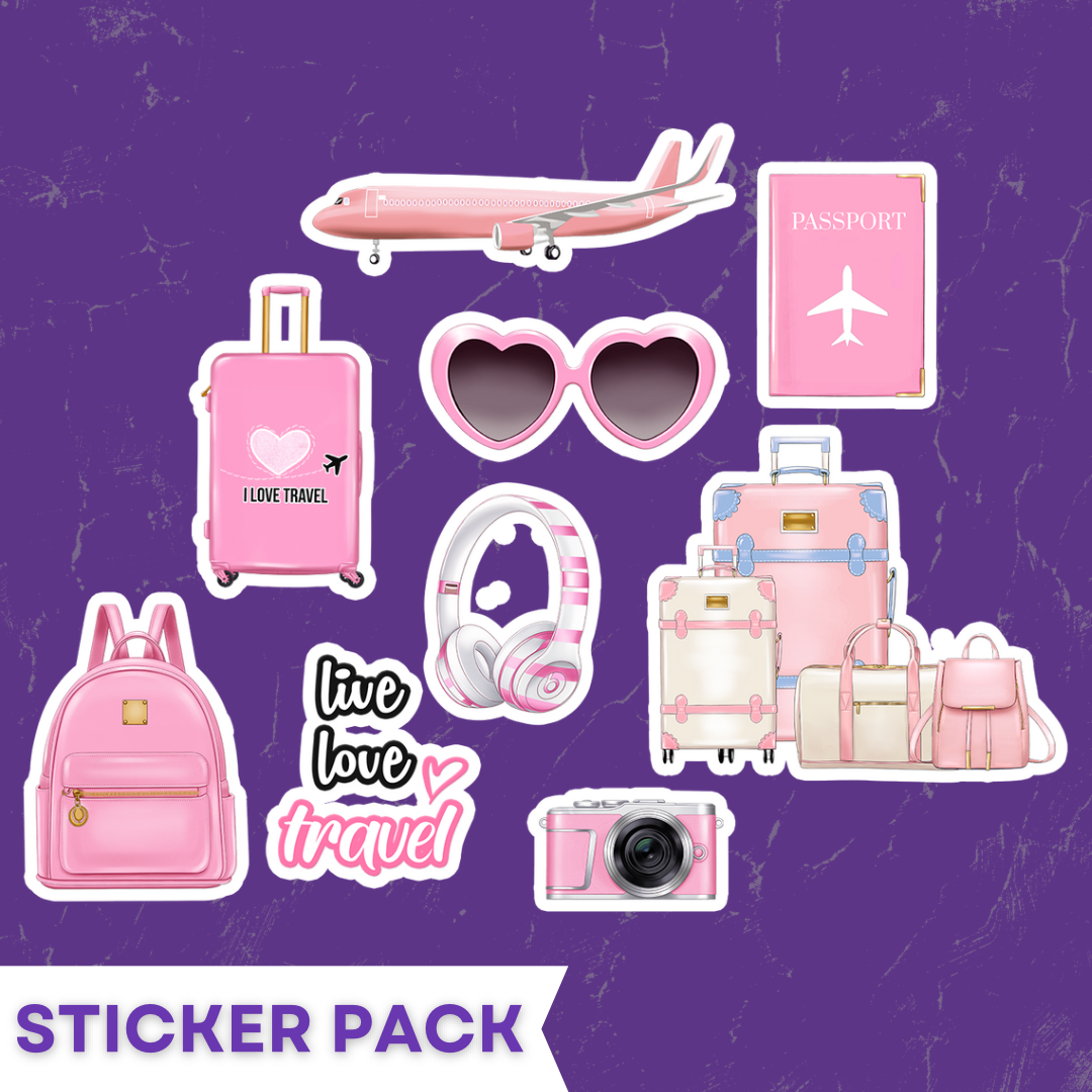 Live Love Travel Sticker Pack