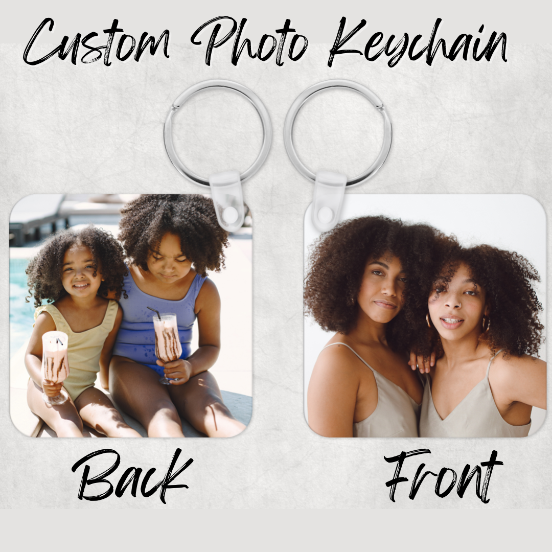 Custom Then And Now Keychain