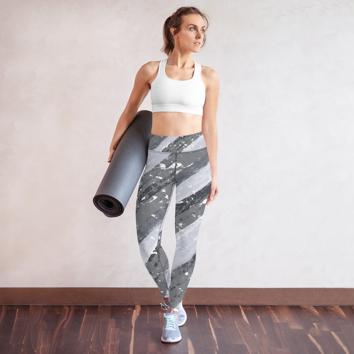 Strokes Of Hard Work Yoga Leggings