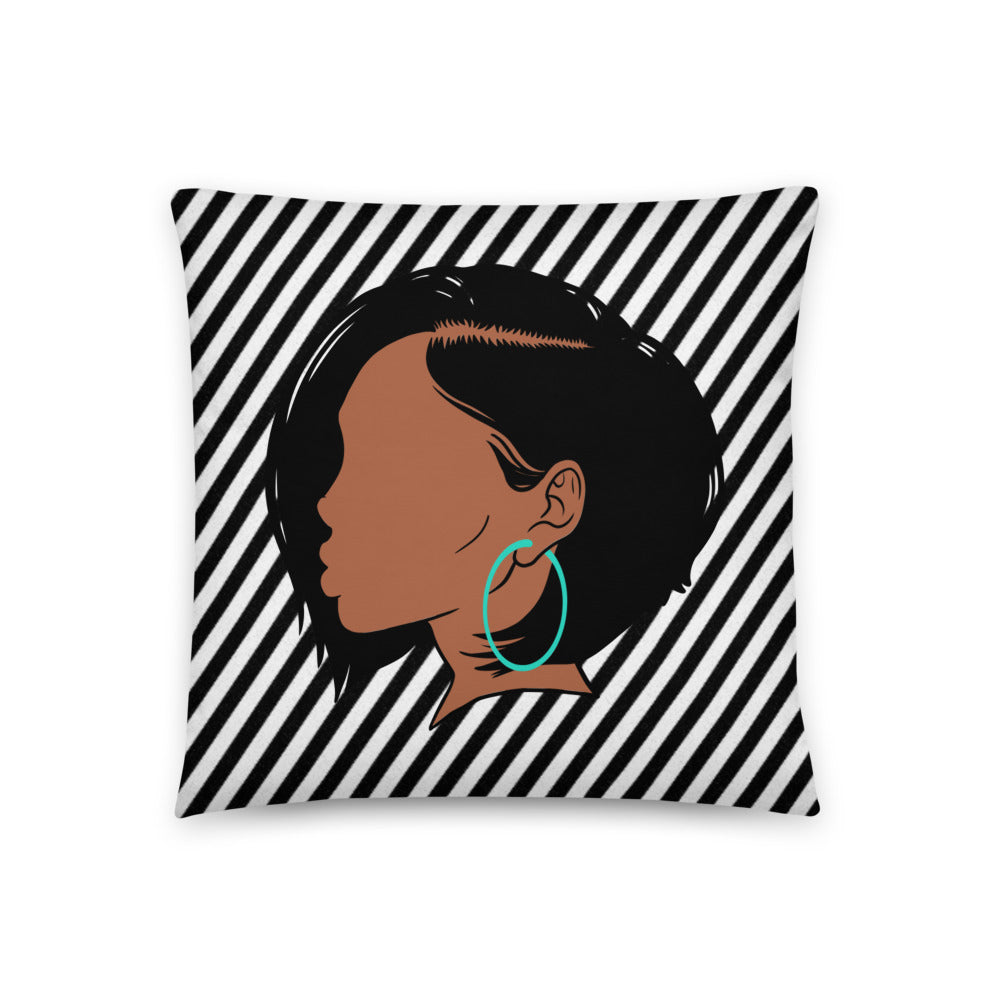Bobbed Goddess Throw Pillow