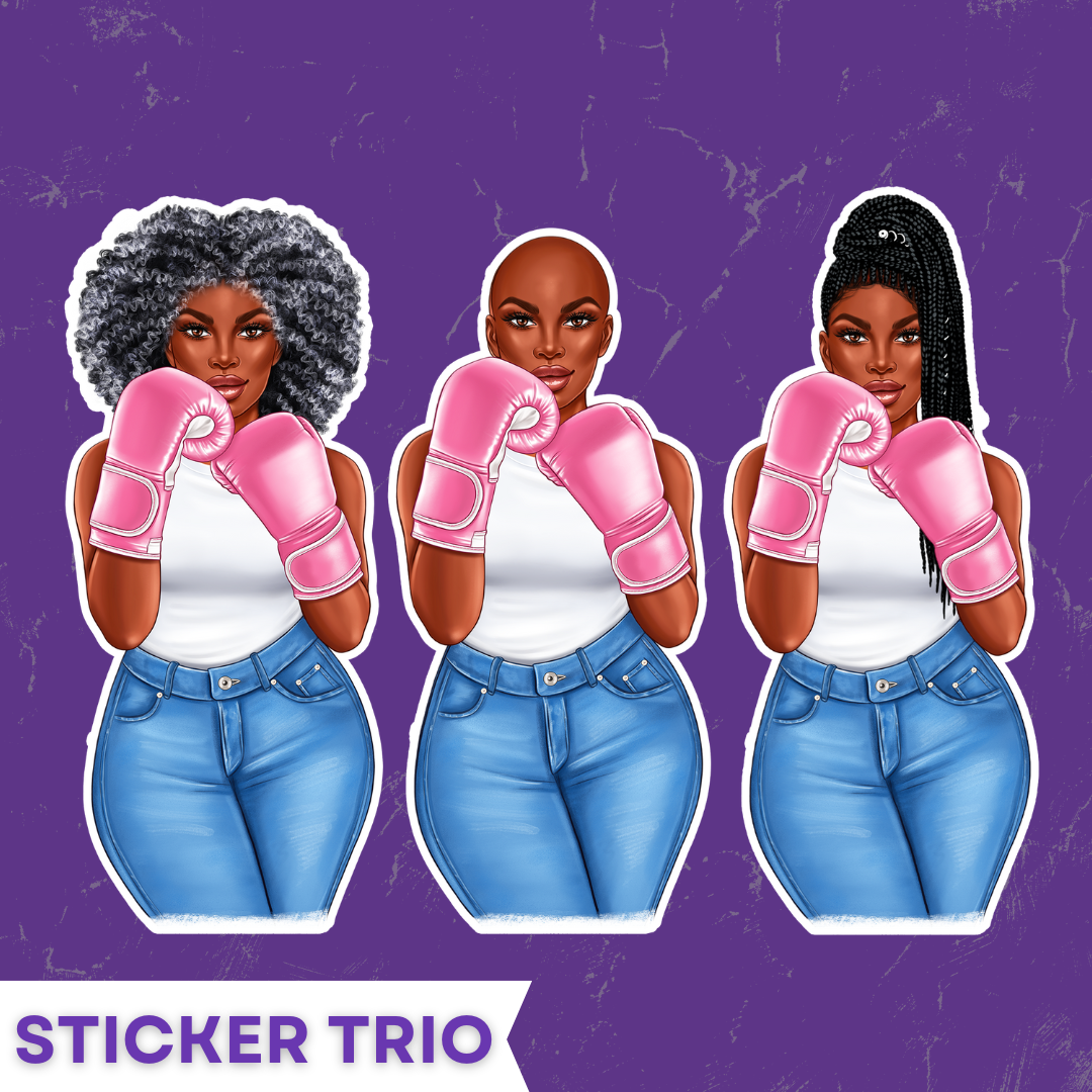 My Fight Is Her Fight Sticker Trio