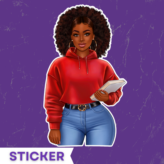 School Girl Sticker