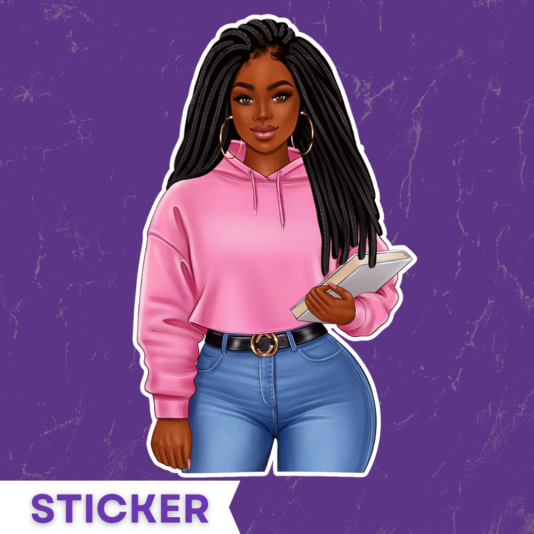 School Girl Sticker