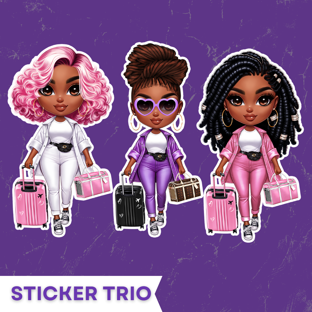 Take Me Away Sticker Trio
