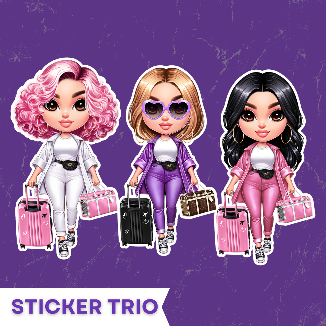 Take Me Away Sticker Trio