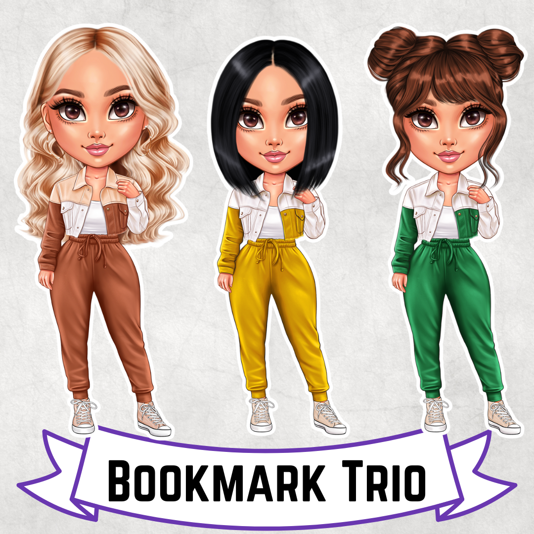 Pretty Girl Bookmark Trio