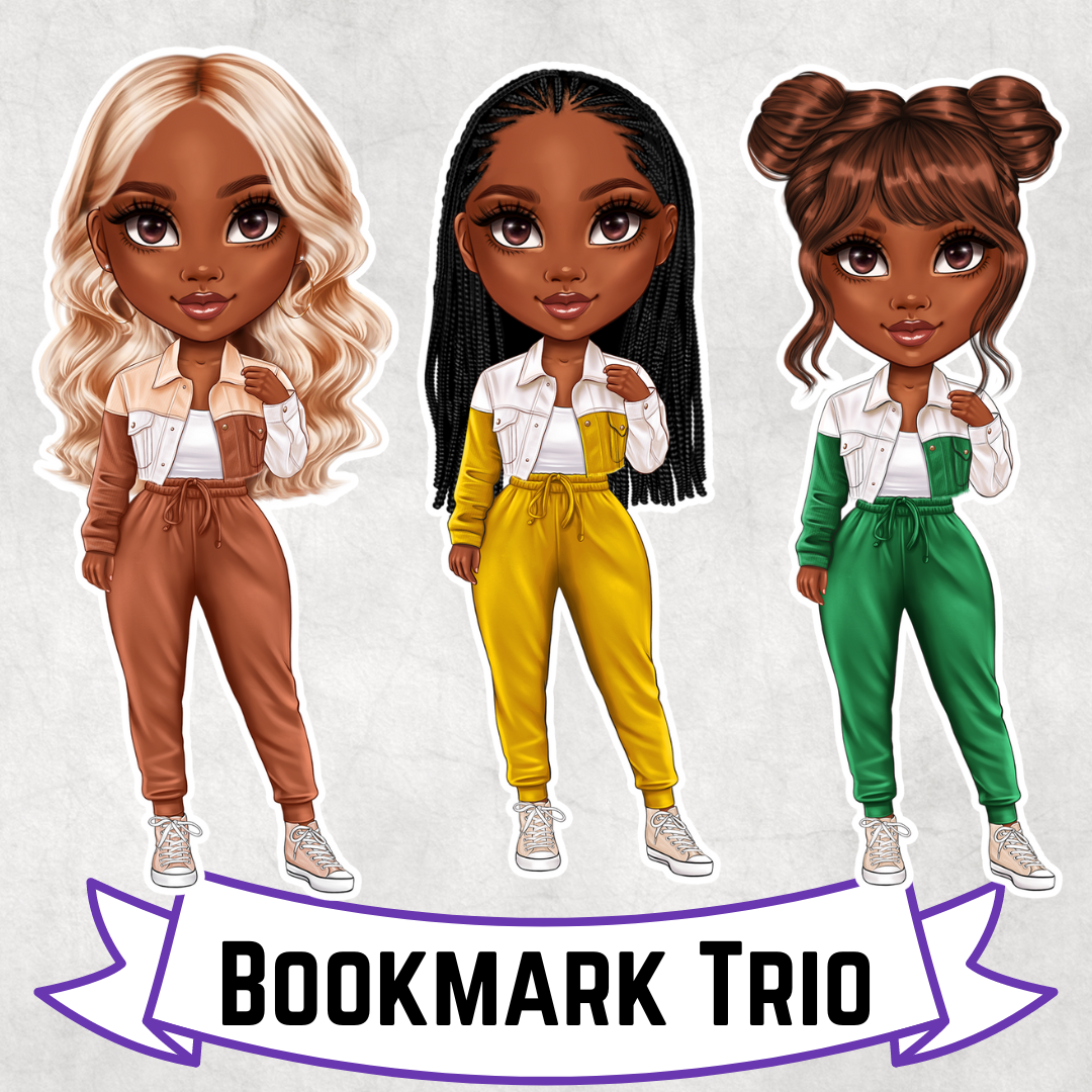 One Pretty Girl Bookmark Trio