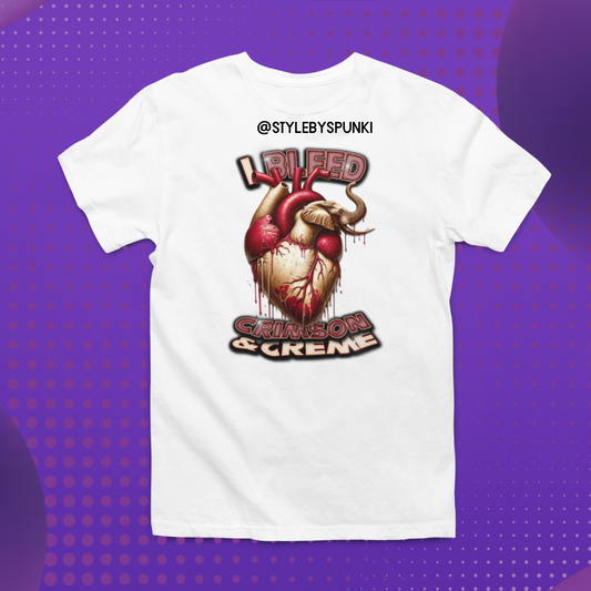 Bleed Crimson N Cream 2 Tee