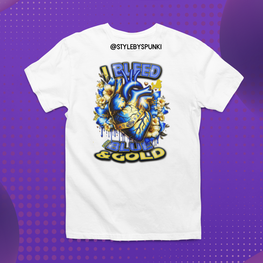 Bleed Blue N Gold Tee