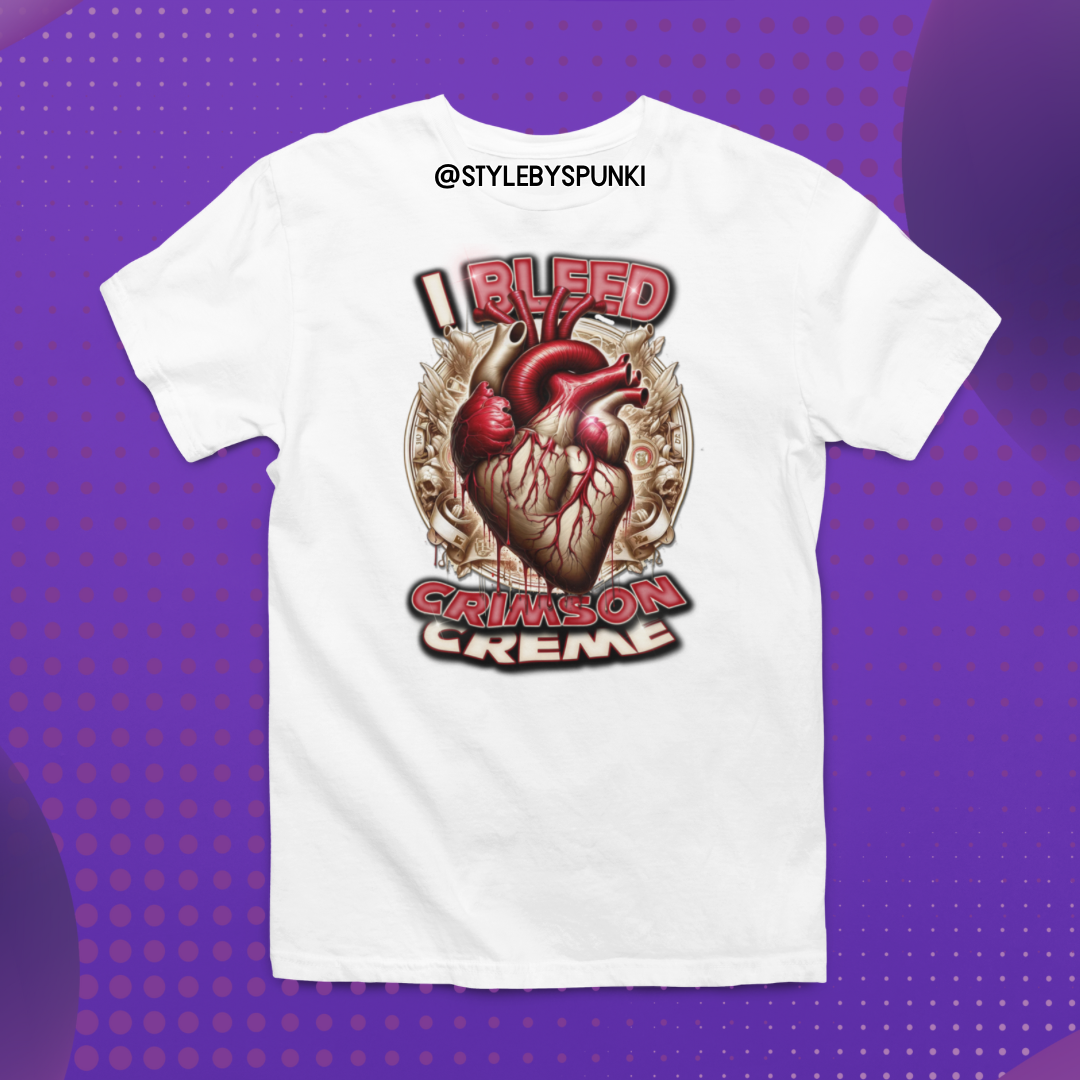 Bleed Crimson N Cream Tee