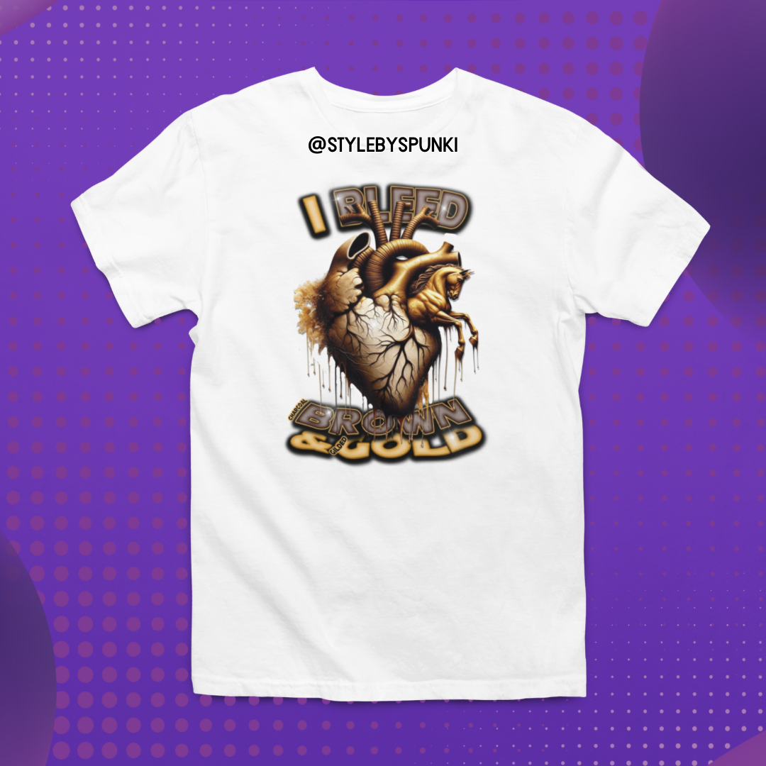 Bleed Brown N Gold Tee